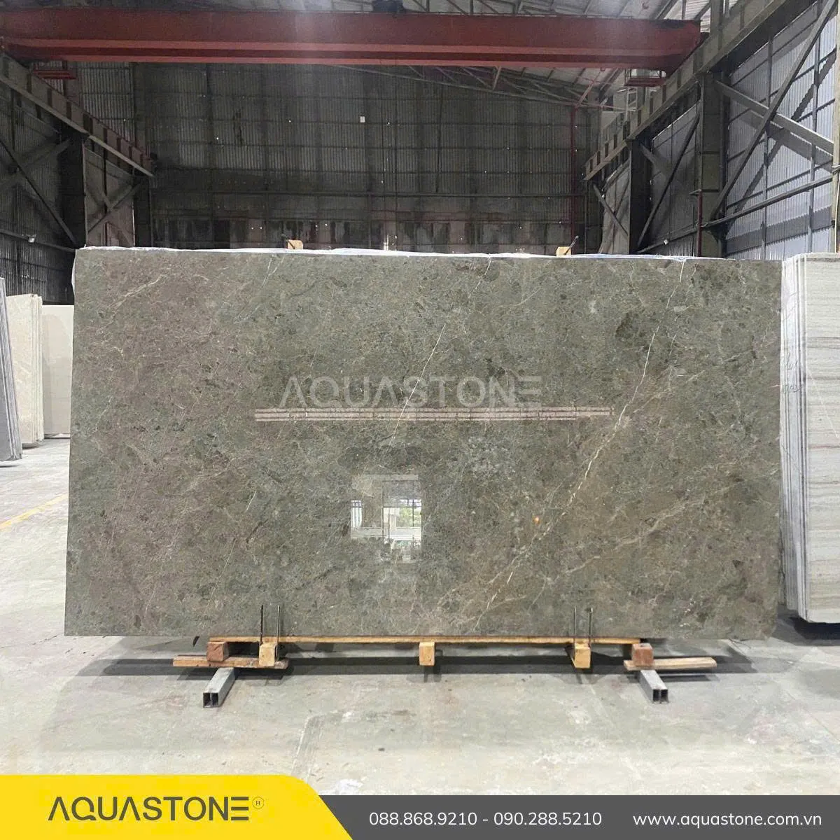 Slab Xixi Grey tại kho Aqua Stone - sắc xám tự nhiên cuốn hút