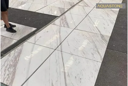 Đá marble Volakas ốp sàn phòng khách cao cấp