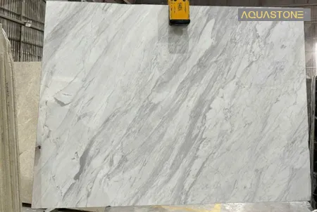 Tấm đá Volakas slab. đá Volakas tự nhiên nhập khẩu Hy Lạp tại kho Aqua Stone