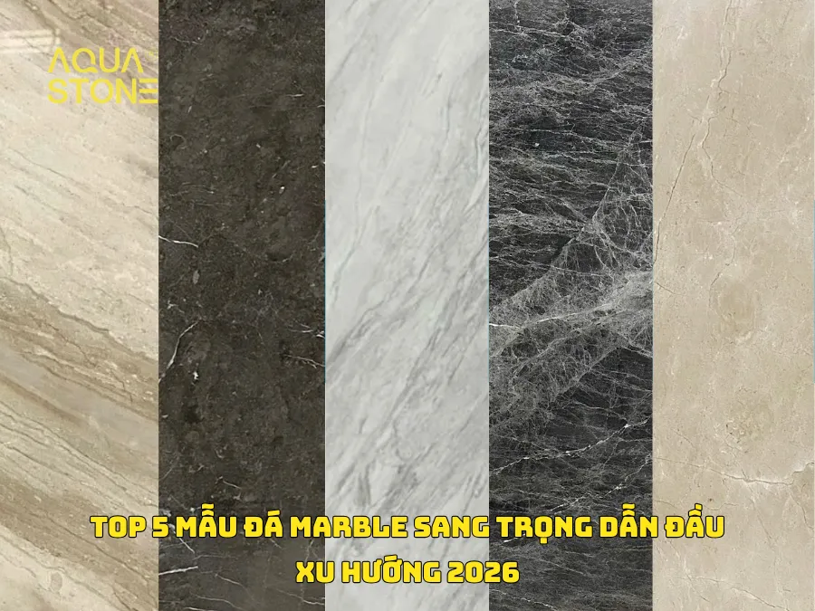 TOP 5 MẪU ĐÁ MARBLE SANG TRỌNG DẪN ĐẦU XU HƯỚNG 2026
